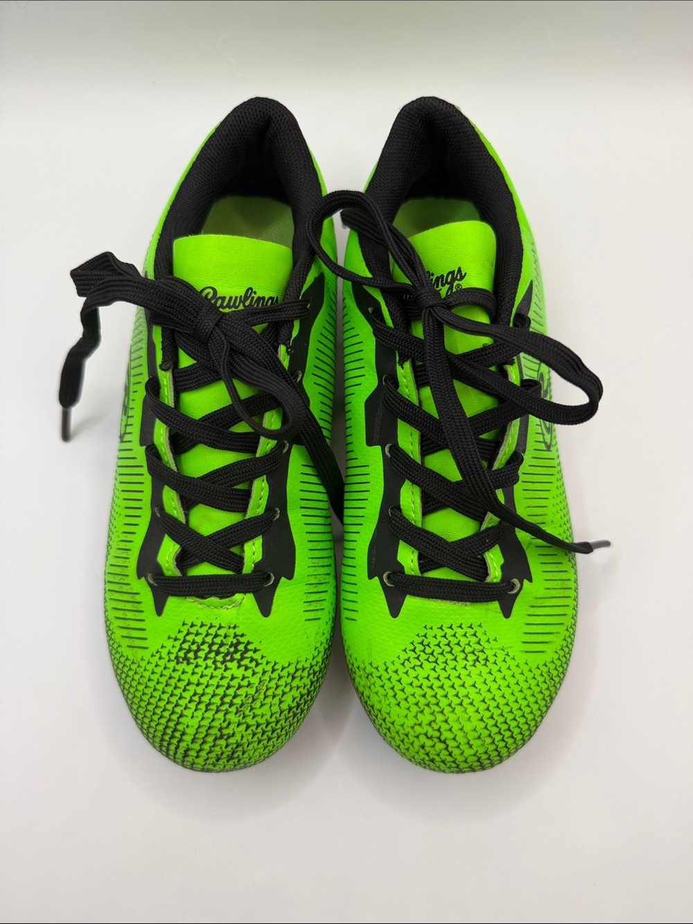 Rawlings Delta Neon Green and Black Soccer Cleats